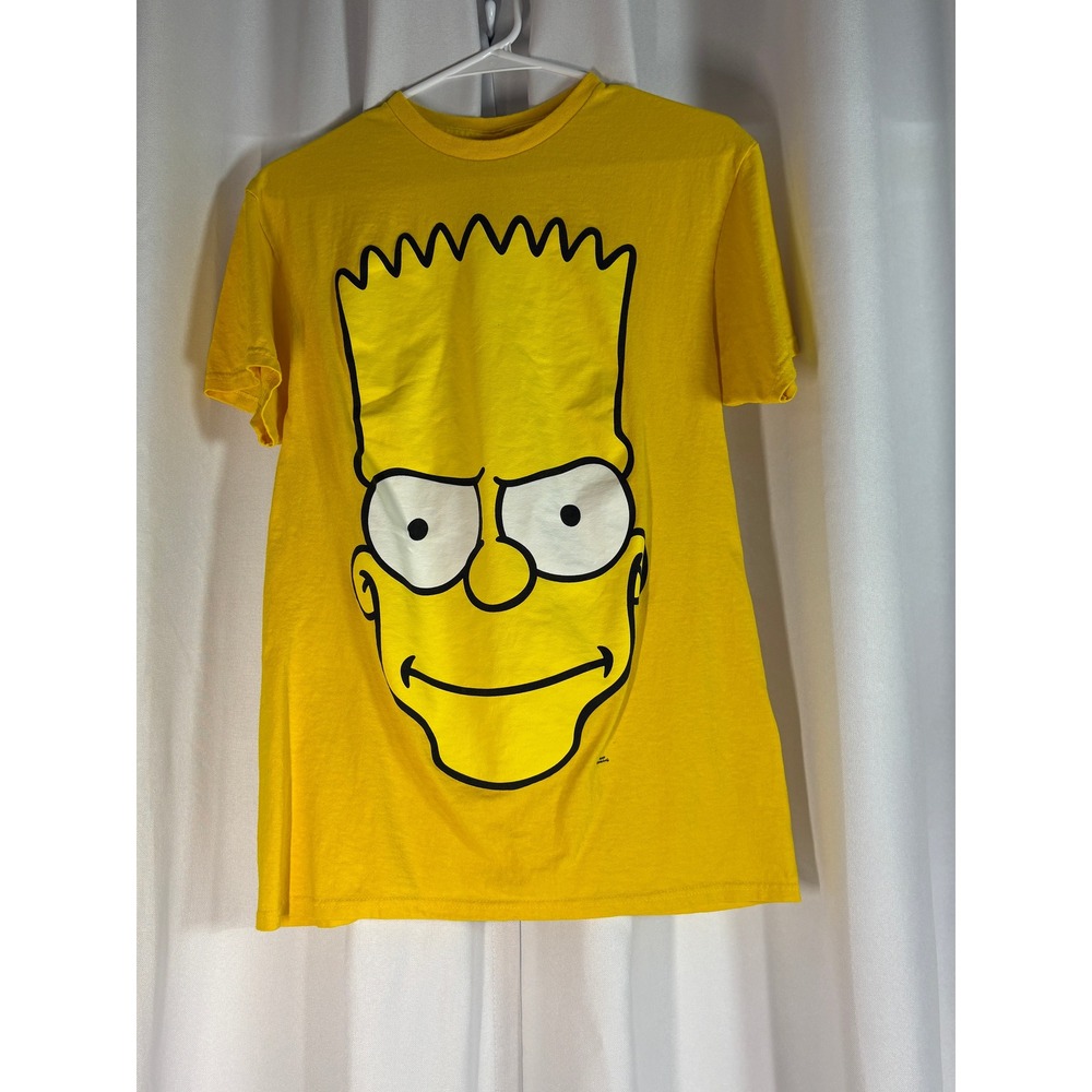The Simpsons Bart Simpson Face Graphic T-Shirt Short Sleeve Mens Small MC0071